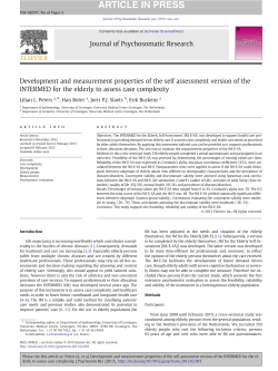 Development and measurement properties of the self