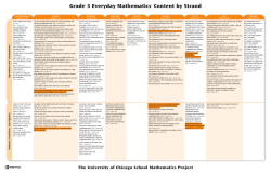 Grade 3 Everyday Mathematics&reg; Content by Strand The University