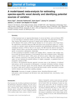 A modelbased metaanalysis for estimating speciesspecific wood
