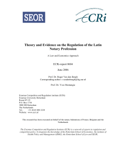 Theory and Evidence on the Regulation of the Latin Notary Profession