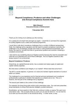 Speech Beyond Compliance: Prudence and other Challenges 2nd