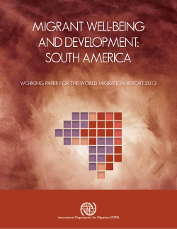 Migrant Well-being and Development: South America