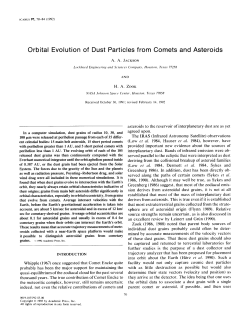 Orbital Evolution of Dust Particles from Comets and Asteroids