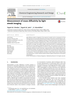 Measurement of mass diffusivity by light streak imaging
