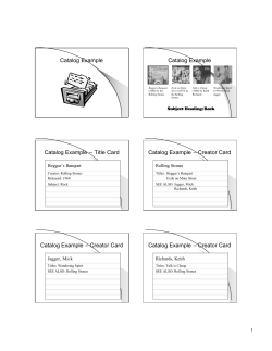 Catalog Example