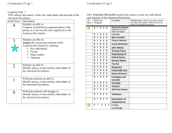 Cut and paste I.N. pg. 7 Learning Goal: 1 TSW analyze the causes
