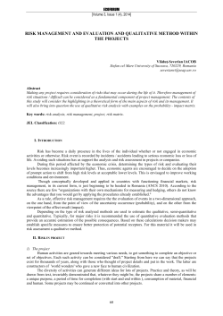 risk management and evaluation and qualitative method within the