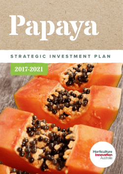 Papaya SIP - Horticulture Innovation Australia