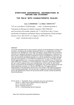 STRETCHED EXPONENTIAL DISTRIBUTIONS IN NATURE AND