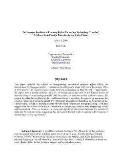 Do Stronger Intellectual Property Rights Encourage