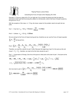 0177 Lecture Notes - Calculating the Force of Impact after Stepping