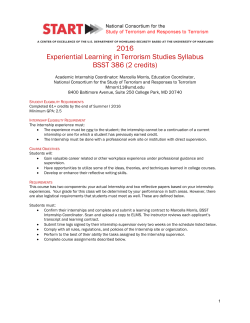 Experiential Education in Terrorism Studies