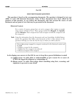 DBQ Mongols Ottomans Spanish - White Plains Public Schools