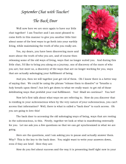 September Chat with Teacher! The Back Door