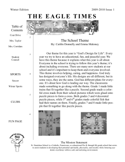 the eagle times - St. Stanislaus School