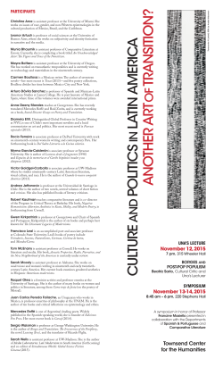 culture politics la tin americ a ano ther art transition?