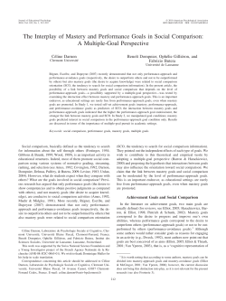 The Interplay of Mastery and Performance Goals in Social