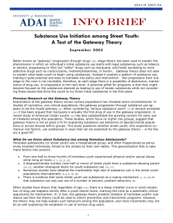INFO Brief - Alcohol and Drug Abuse Institute