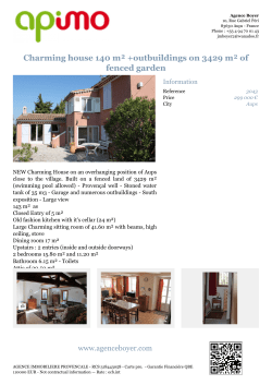 Charming house 140 m&sup2; +outbuildings on 3429 m&sup2; of fenced garden