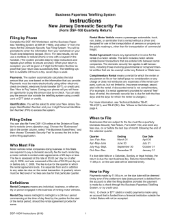 New Jersey Domestic Security Fee Telefiling System Instructions