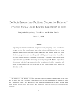 Do Social Interactions Facilitate Cooperative Behavior? Evidence