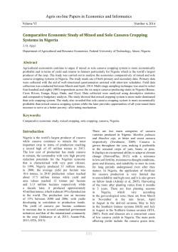 Comparative Economic Study of Mixed and Sole