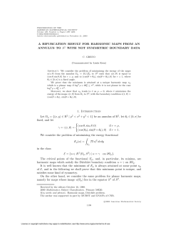 A BIFURCATION RESULT FOR HARMONIC MAPS FROM AN