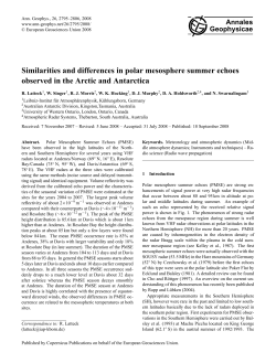 Similarities and differences in polar mesosphere summer echoes