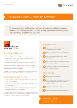 Illuminate learn &ndash; meet FP Advance