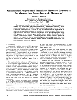 Generalized Augmented Transition Network Grammars For