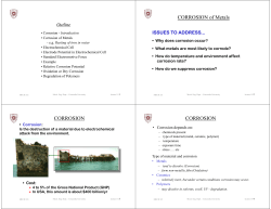 CORROSION of Metals CORROSION CORROSION