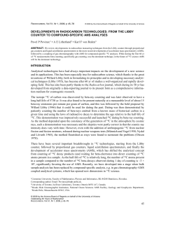 45 DEVELOPMENTS IN RADIOCARBON TECHNOLOGIES: FROM