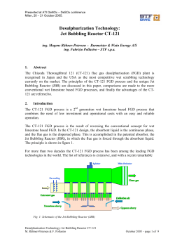 Desulphurization Technology: Jet Bubbling Reactor CT-121