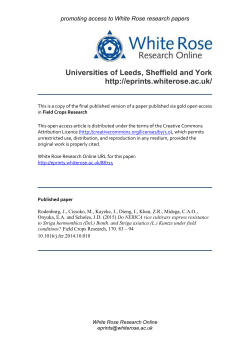 Universities of Leeds, Sheffield and York http://eprints.whiterose.ac.uk/
