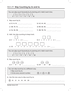 NS3-29 Skip Counting by 2s and 4s