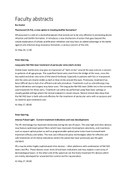 Faculty abstracts - Beauty Through Science