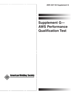 AWS QC7-93 Supplement G - American Welding Society