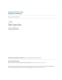 Tal Como Eres - Scholar Commons