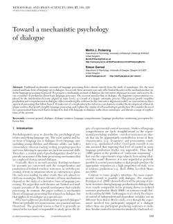 Toward a mechanistic psychology of dialogue