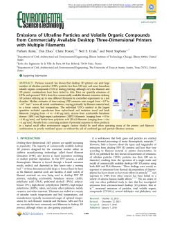Emissions of Ultrafine Particles and Volatile