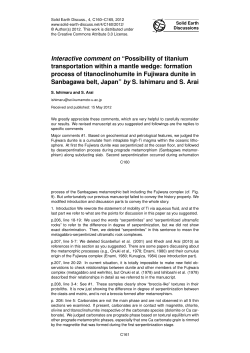 Printer-friendly Version - Solid Earth Discussions