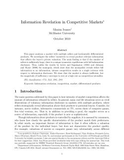 Information Revelation in Competitive Markets