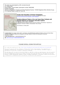 Modeling Settlement Patterns of the Late Classic Maya Civilization