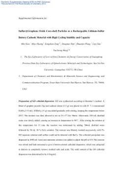 Sulfur@Graphene Oxide Core-shell Particles as a Rechargeable