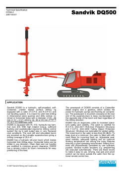 Sandvik DQ500 - Sandvik Mining and Construction