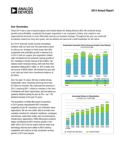 2014 Annual Report - Nasdaq`s INTEL Solutions