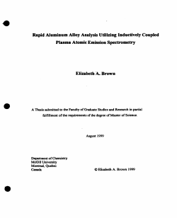 Rapid Aluminum Alloy Aoalysis Utilizing Inductively Cou pied