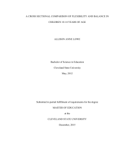 A cross sectional comparison of flexibility and balance in children 10