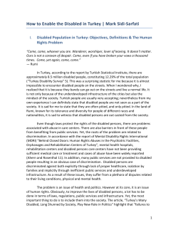 How to Enable the Disabled in Turkey | Mark Sidi-‐Sarfati