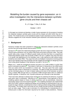 Modelling the burden caused by gene expression: an in silico